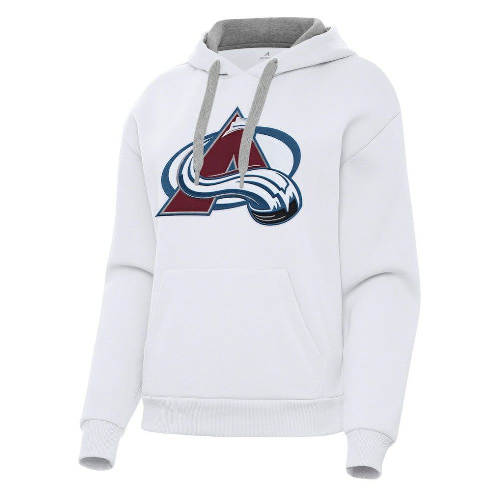 Colorado Avalanche Antigua Women's Victory Pullover Hoodie - White | NHL Lifestyle