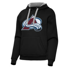 Colorado Avalanche Antigua Women's Victory Pullover Hoodie - Black | NHL on sale