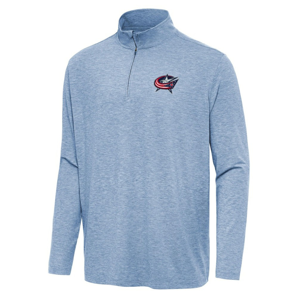 Columbus Blue Jackets Antigua Hunk Quarter-Zip Top - Heather Aqua | NHL sale