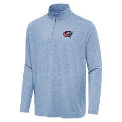 Columbus Blue Jackets Antigua Hunk Quarter-Zip Top - Heather Aqua | NHL sale