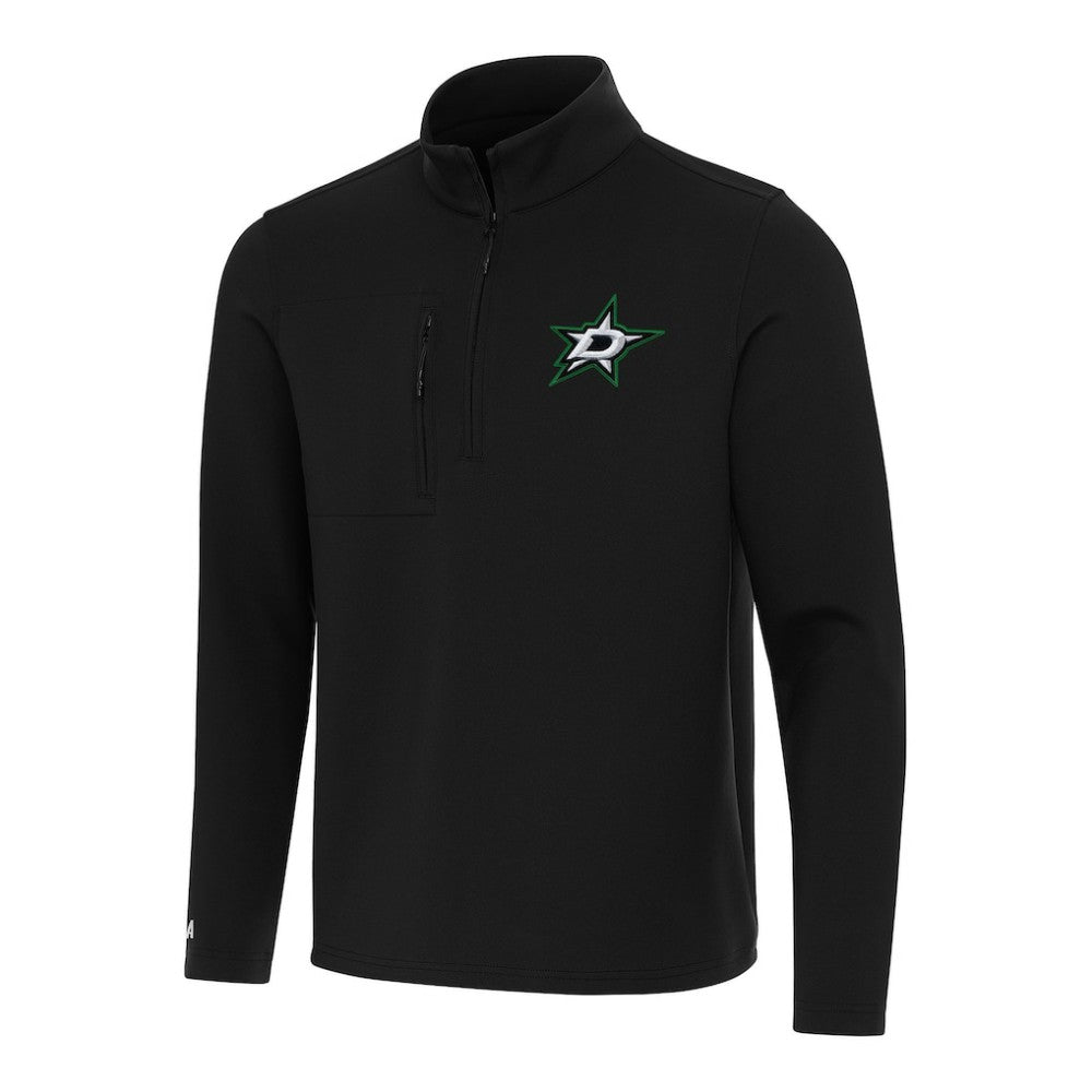 Dallas Stars Antigua Insider Quarter-Zip Top - Black | NHL Lifestyle