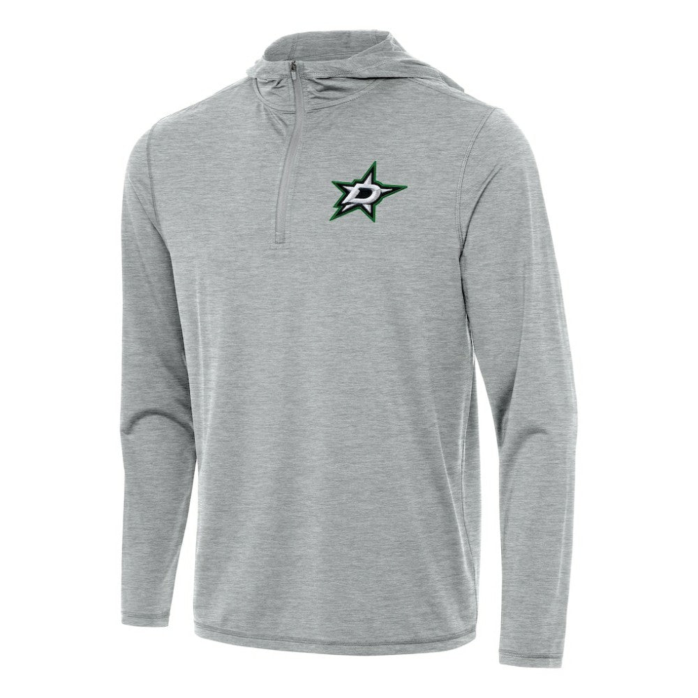 Dallas Stars Antigua Tidy Quarter-Zip Hoodie - Heather Gray | NHL Clearance