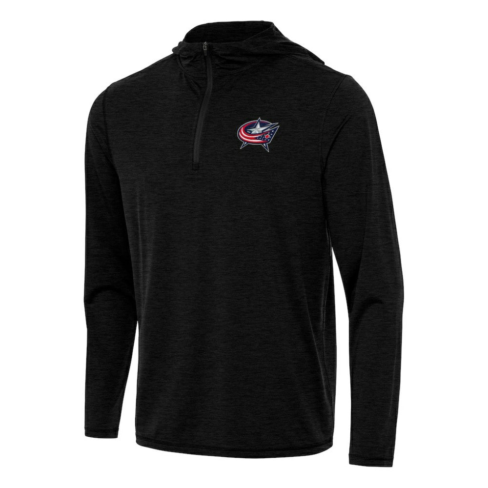 Columbus Blue Jackets Antigua Tidy Quarter-Zip Hoodie - Heather Black | NHL sale