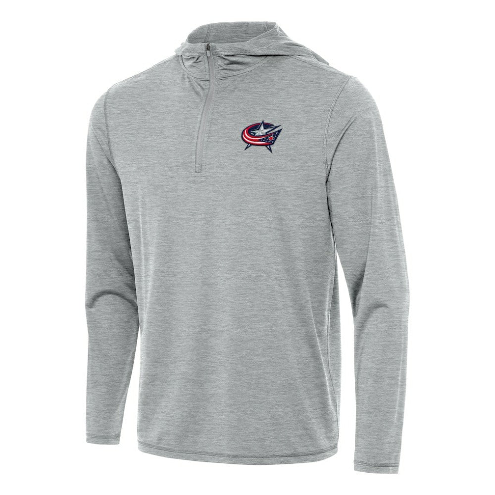 Columbus Blue Jackets Antigua Tidy Quarter-Zip Hoodie - Heather Gray | NHL sale