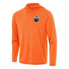 Edmonton Oilers Antigua Tidy Quarter-Zip Hoodie - Heather Orange | NHL discount