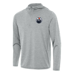 Edmonton Oilers Antigua Tidy Quarter-Zip Hoodie - Heather Gray | NHL discount