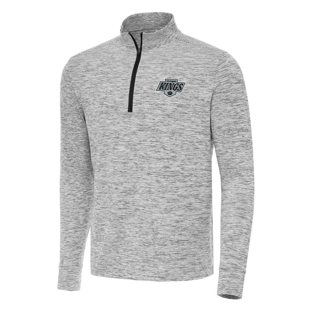 Los Angeles Kings Antigua Cause Quarter-Zip Top - Black | NHL Lifestyle