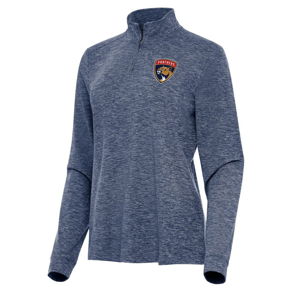 Florida Panthers Antigua Women's Mentor Quarter-Zip Mock Long Sleeve Top - Heather Navy | NHL near me