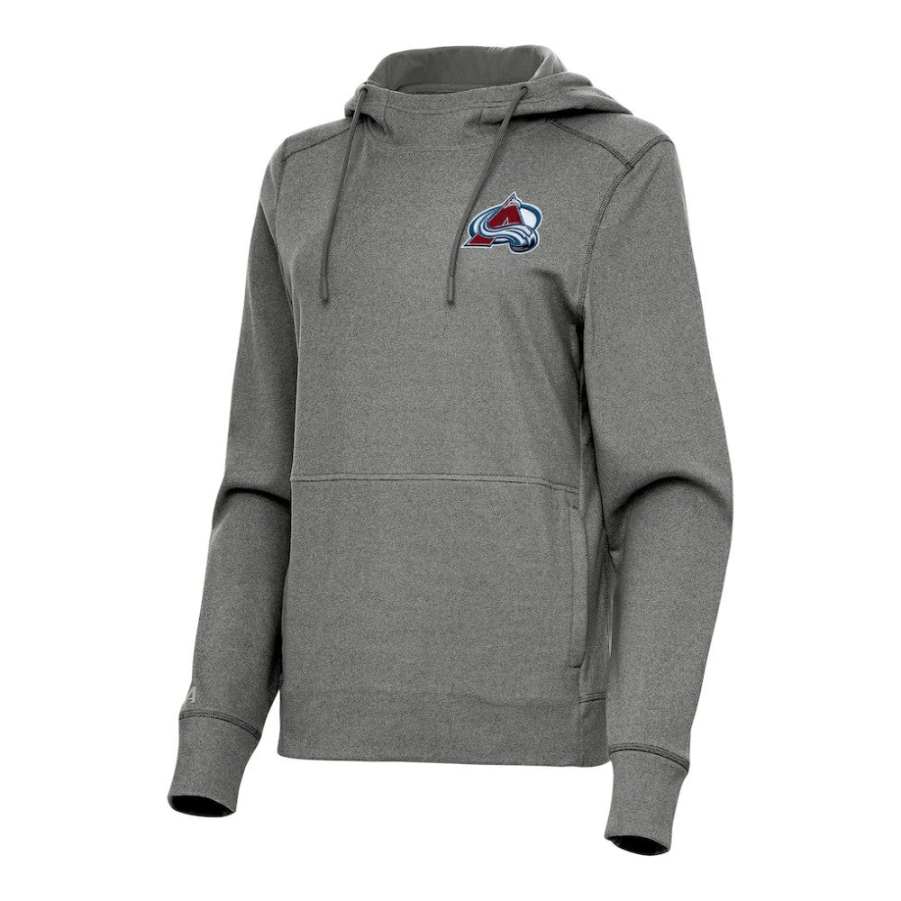 Colorado Avalanche Antigua Women's Justice Pullover Hoodie - Heather Black | NHL near me