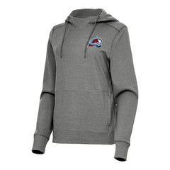 Colorado Avalanche Antigua Women's Justice Pullover Hoodie - Heather Black | NHL near me