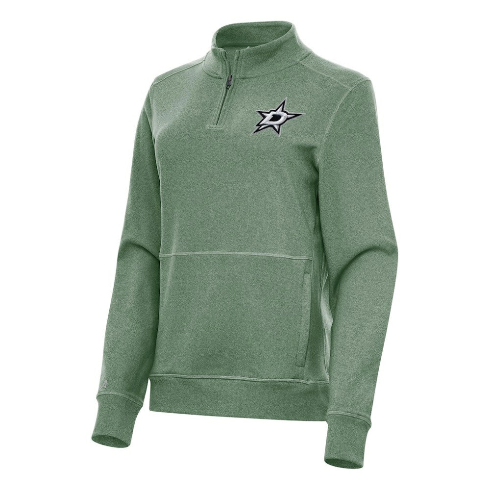 Dallas Stars Antigua Women's Crush Quarter-Zip Fleece Sweatshirt - Hunter Green | NHL discount