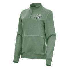 Dallas Stars Antigua Women's Crush Quarter-Zip Fleece Sweatshirt - Hunter Green | NHL discount