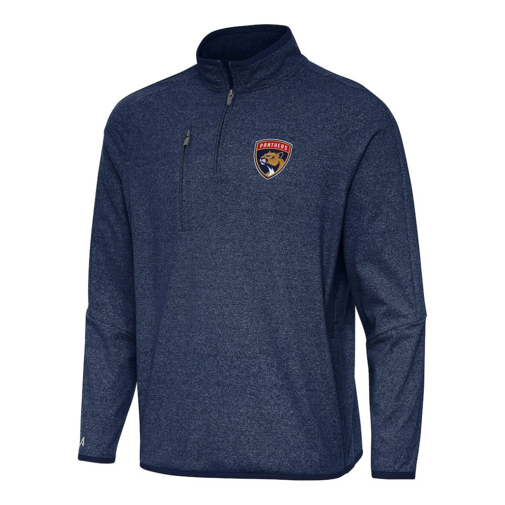 Florida Panthers Antigua Certain Quarter-Zip Tri-Blend Sweatshirt - Heather Navy | NHL Clearance