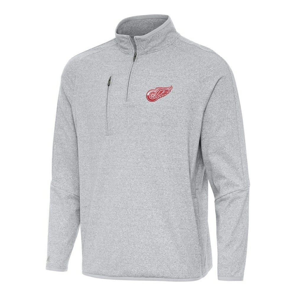 Detroit Red Wings Antigua Certain Quarter-Zip Tri-Blend Sweatshirt - Heather Gray | NHL near me