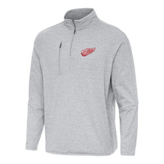 Detroit Red Wings Antigua Certain Quarter-Zip Tri-Blend Sweatshirt - Heather Gray | NHL near me