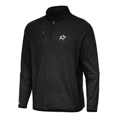 Dallas Stars Antigua Certain Quarter-Zip Tri-Blend Sweatshirt - Heather Black | NHL Lifestyle