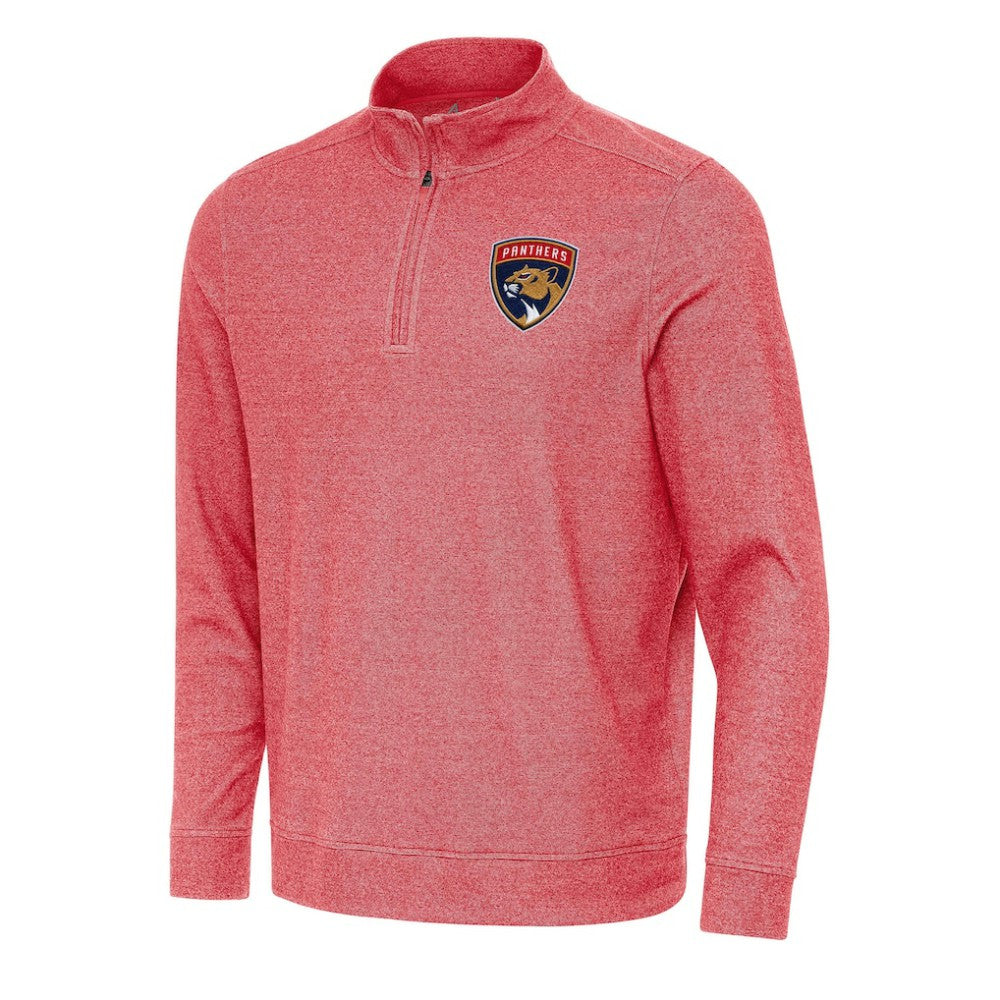 Florida Panthers Antigua Subtle Quarter-Zip Sweatshirt - Heather Red | NHL sale