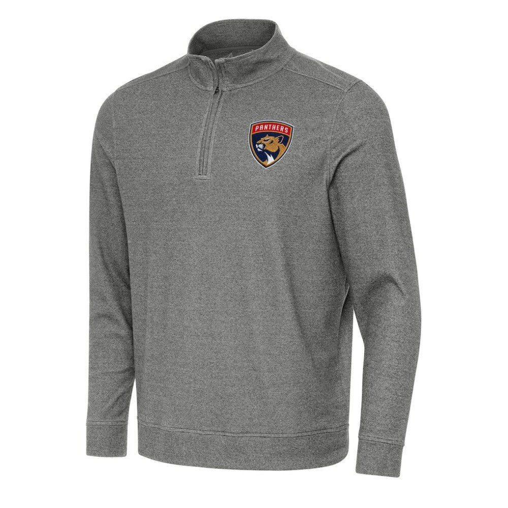 Florida Panthers Antigua Subtle Quarter-Zip Sweatshirt - Heather Black | NHL sale