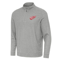 Detroit Red Wings Antigua Subtle Quarter-Zip Sweatshirt - Heather Gray | NHL sale