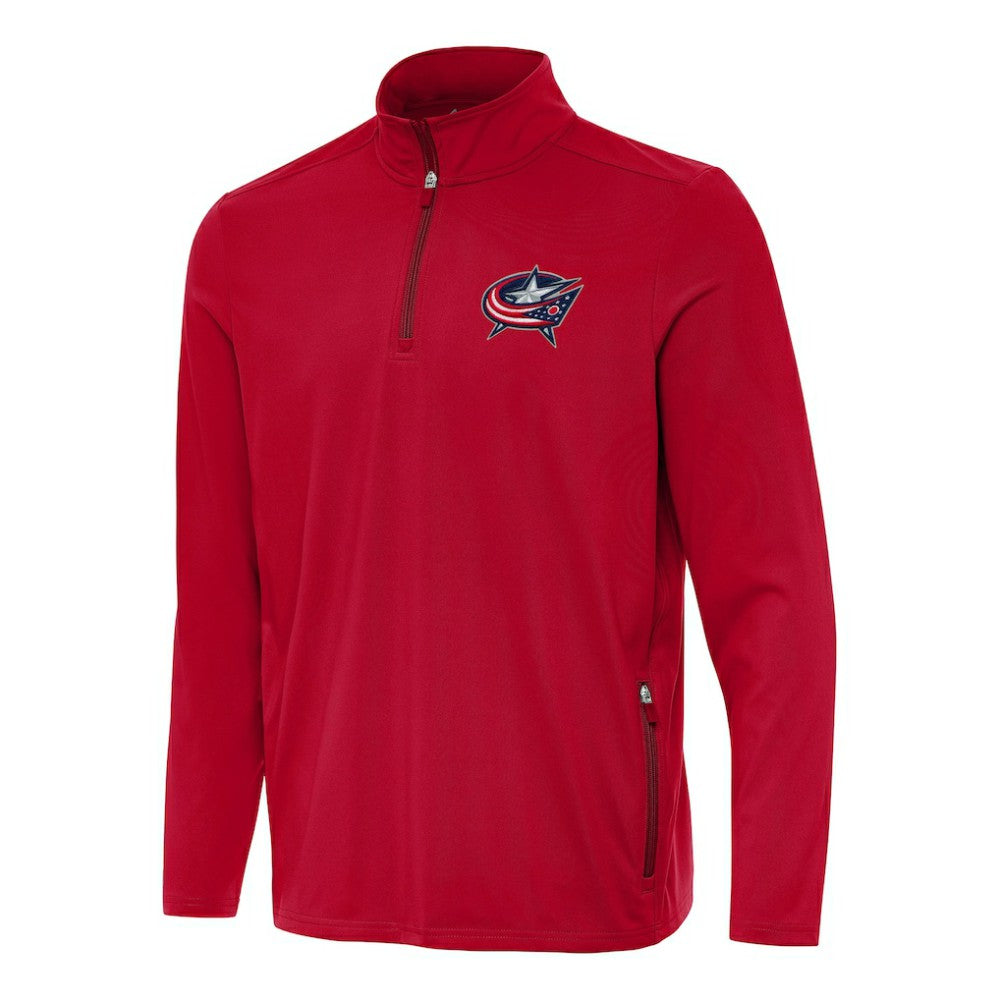 Columbus Blue Jackets Antigua Perilous Quarter-Zip Sweatshirt - Red | NHL on sale