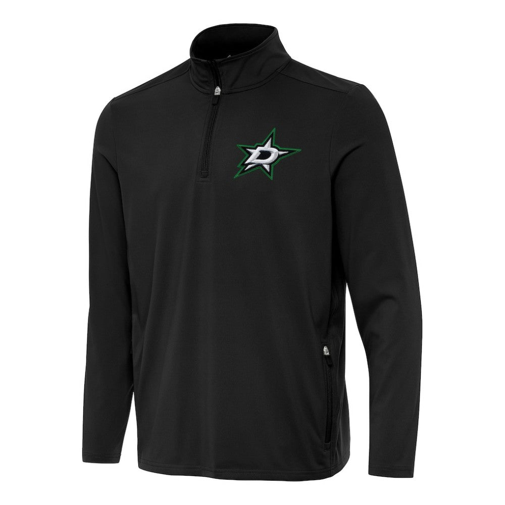 Dallas Stars Antigua Perilous Quarter-Zip Sweatshirt - Black | NHL discount