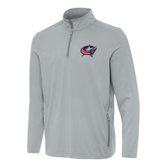Columbus Blue Jackets Antigua Perilous Quarter-Zip Sweatshirt - Gray | NHL Lifestyle