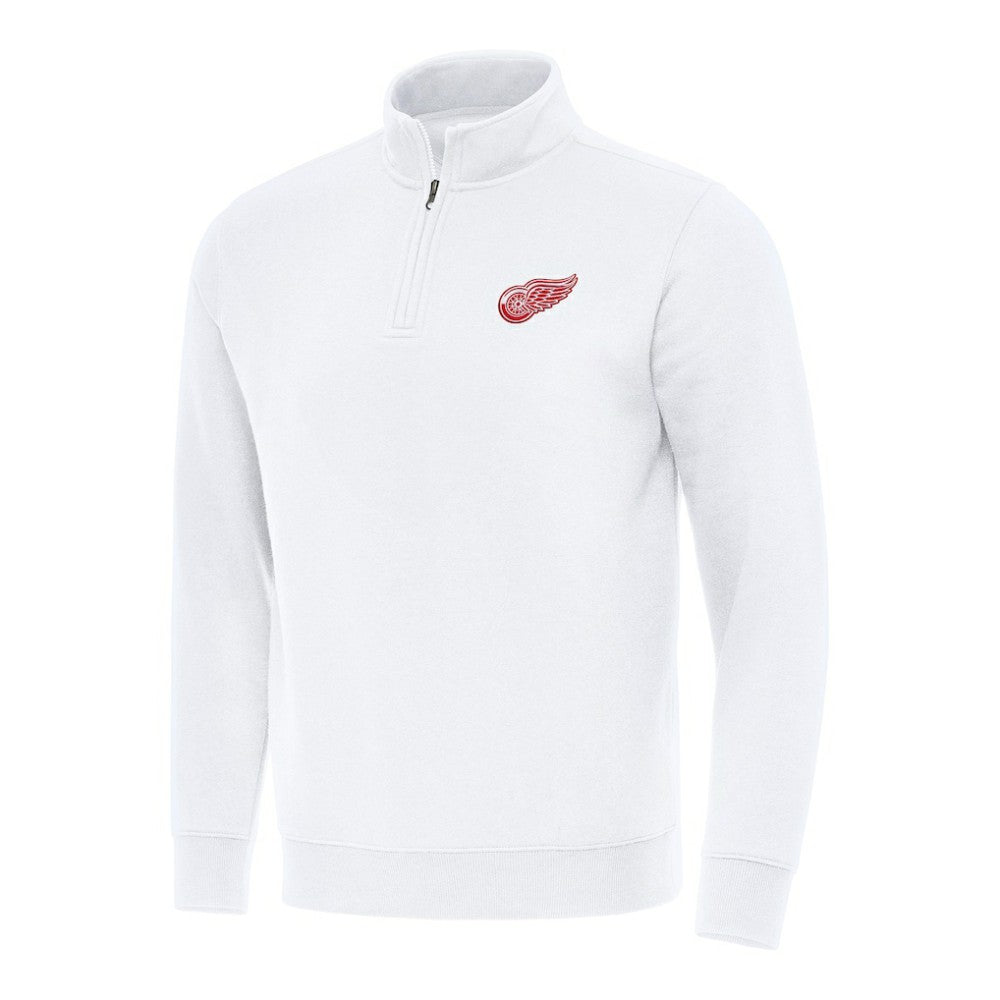 Detroit Red Wings Antigua Victory Quarter-Zip Mock Sweatshirt - White | NHL sale