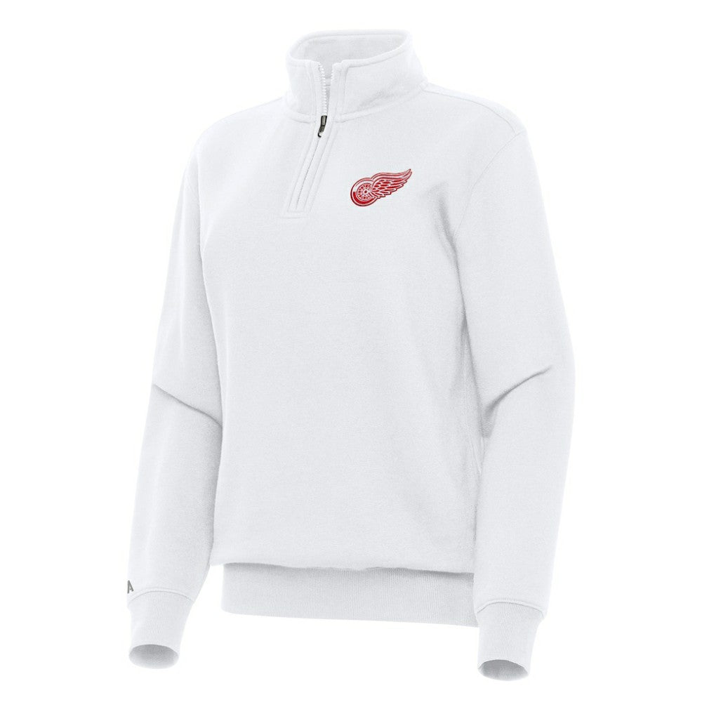 Detroit Red Wings Antigua Women's Victory Quarter-Zip Sweatshirt - White | NHL on sale