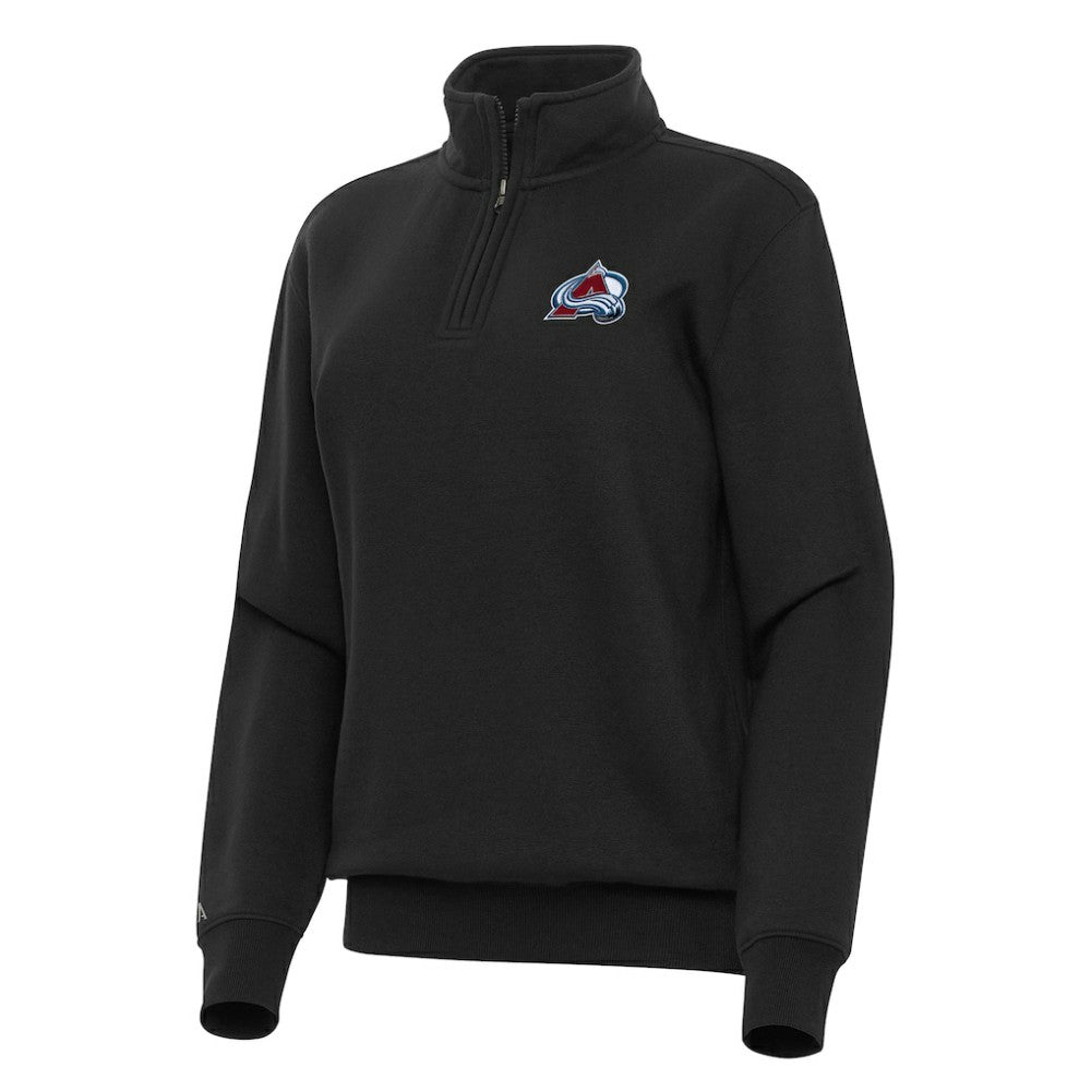 Colorado Avalanche Antigua Women's Victory Quarter-Zip Sweatshirt - Black | NHL near me