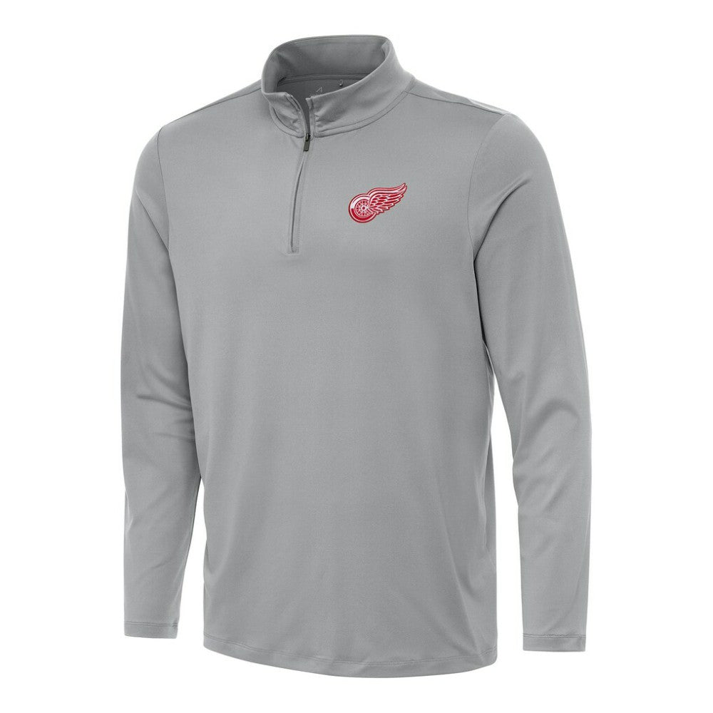 Detroit Red Wings Antigua Reprocess Quarter-Zip Top - Gray | NHL Clearance