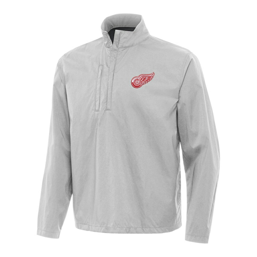 Detroit Red Wings Antigua Brisk Quarter-Zip Windbreaker - Heather Gray | NHL online