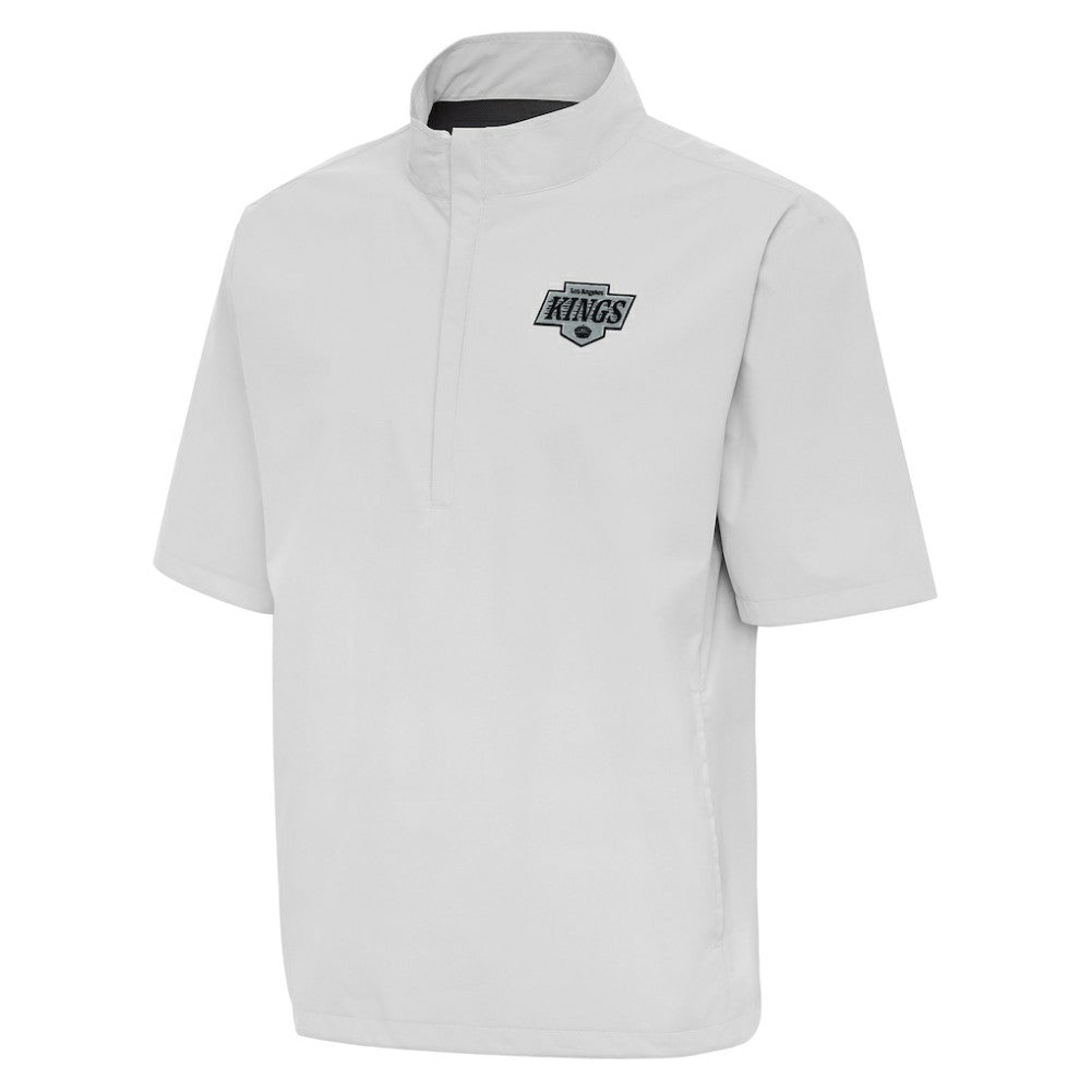 Los Angeles Kings Antigua Brisk Quarter-Zip Windbreaker - Heather Gray | NHL Lifestyle