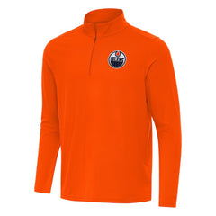 Edmonton Oilers Antigua Intent Quarter-Zip Top - Orange | NHL online