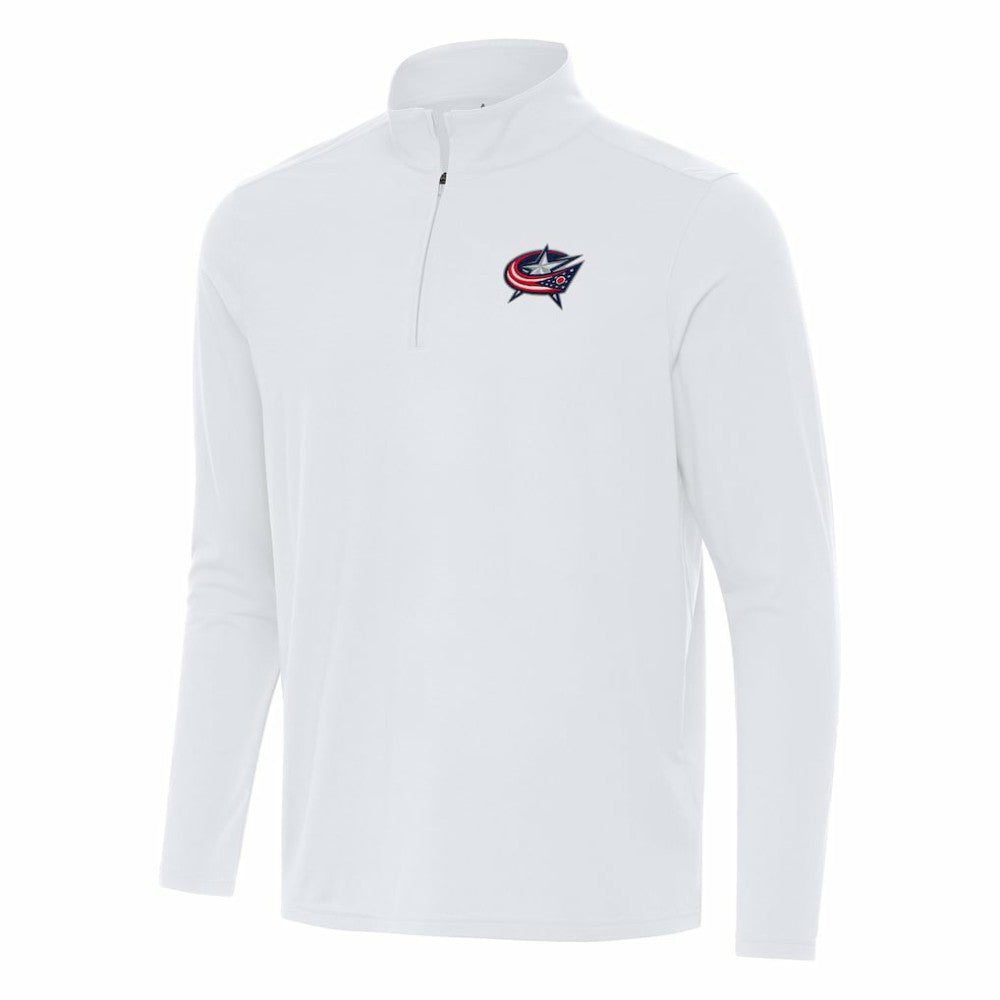 Columbus Blue Jackets Antigua Intent Quarter-Zip Top - White | NHL Clearance
