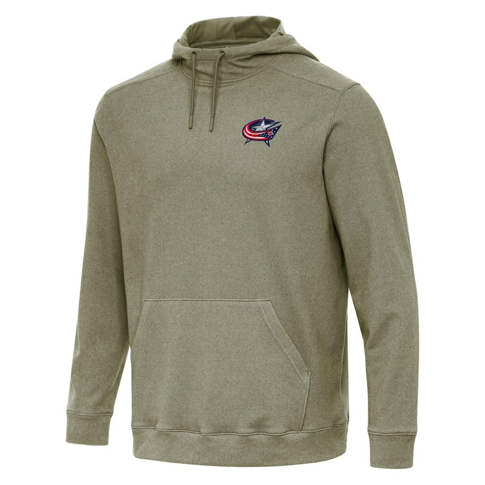 Columbus Blue Jackets Antigua Cloud Pullover Hoodie - Olive | NHL on sale