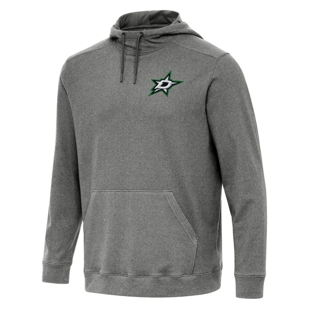 Dallas Stars Antigua Cloud Pullover Hoodie - Heather Black | NHL Clearance