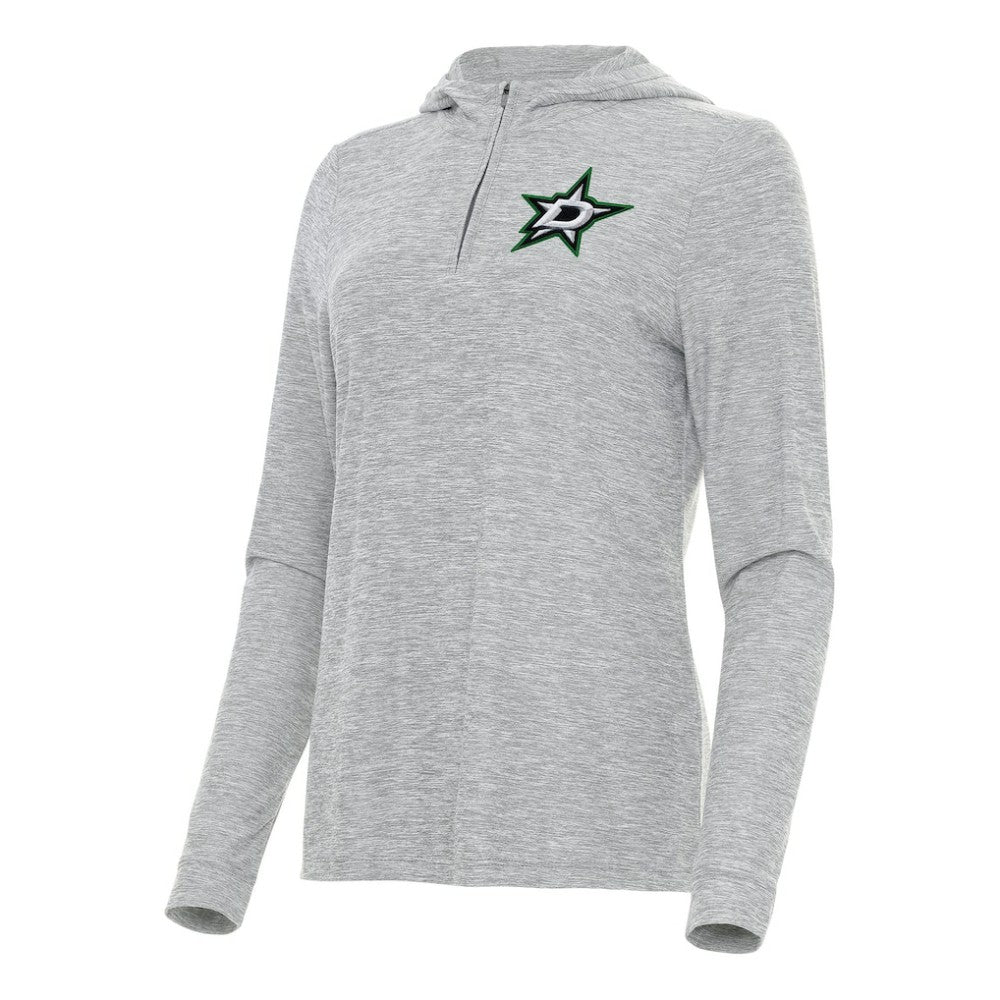 Dallas Stars Antigua Women's Daybreak Quarter-Zip Hoodie - Heather Gray | NHL near me