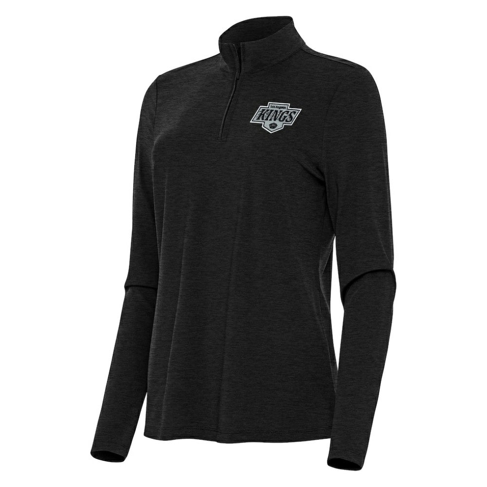 Los Angeles Kings Antigua Women's Bright Quarter-Zip Top - Heather Black | NHL online