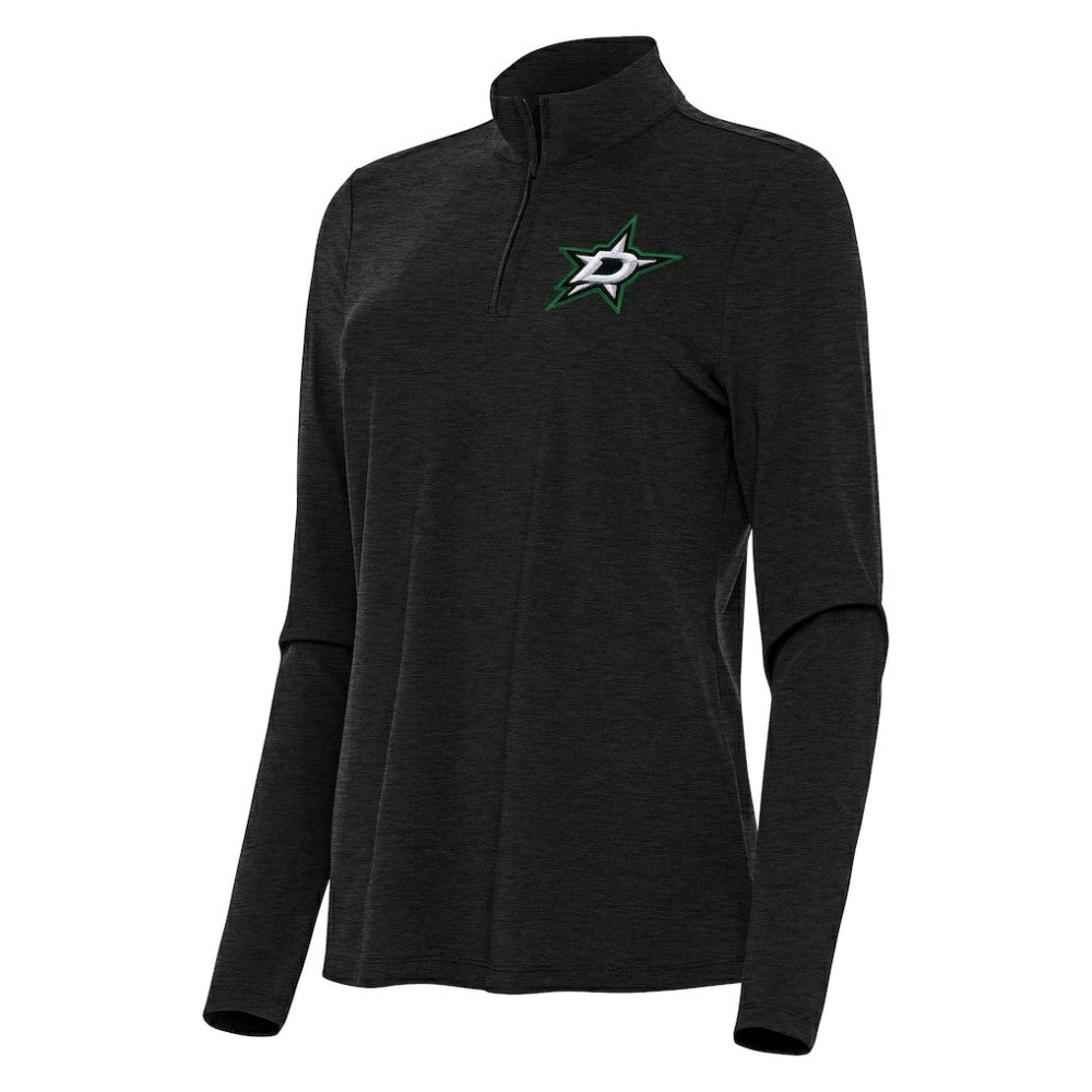 Dallas Stars Antigua Women's Bright Quarter-Zip Top - Heather Black | NHL discount