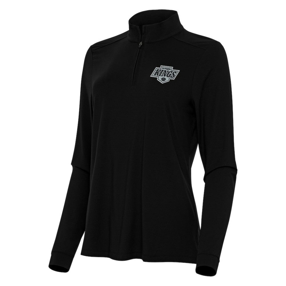 Los Angeles Kings Antigua Women's Intent Quarter-Zip Top - Black | NHL Clearance