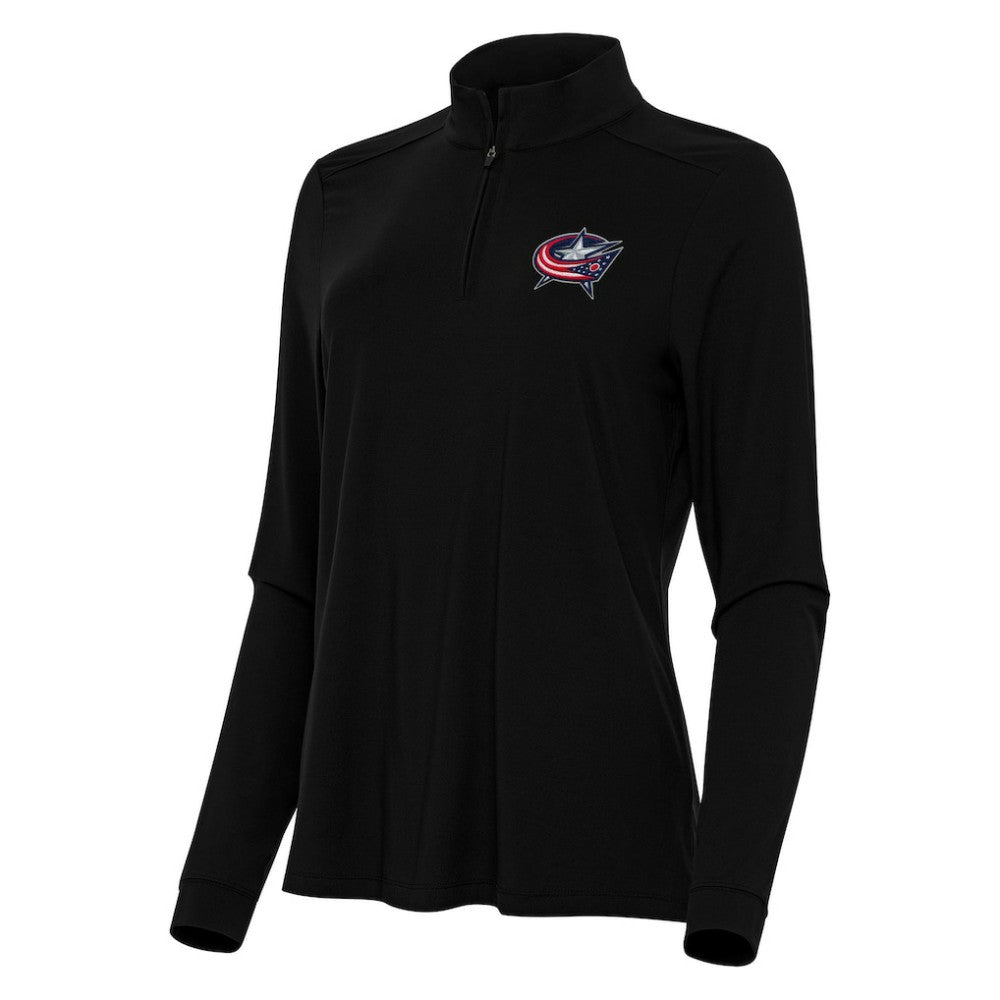Columbus Blue Jackets Antigua Women's Intent Quarter-Zip Top - Black | NHL sale