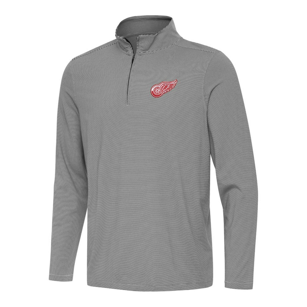 Detroit Red Wings Antigua Twine Quarter-Zip Top - Black | NHL on sale