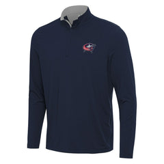 Columbus Blue Jackets Antigua Content Quarter-Zip Pullover Top - Navy/Gray | NHL near me