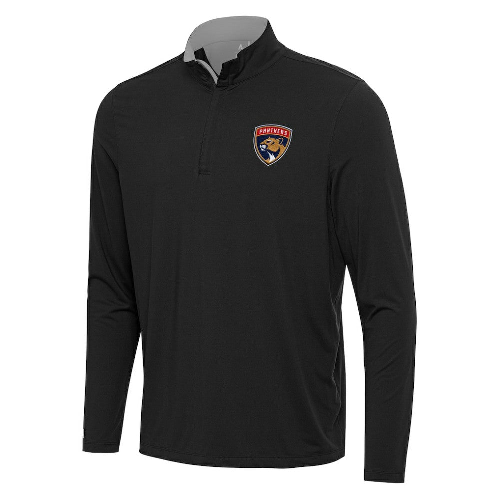 Florida Panthers Antigua Content Quarter-Zip Pullover Top - Black/Gray | NHL discount