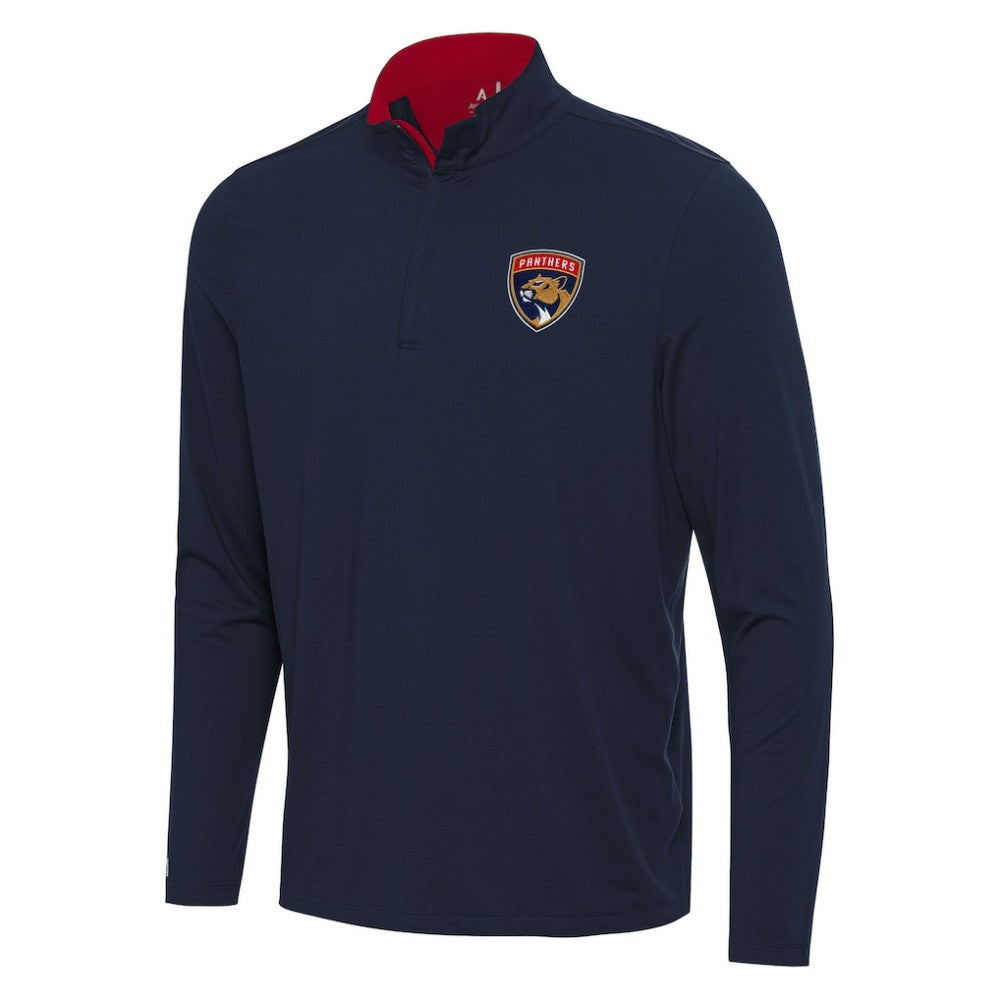 Florida Panthers Antigua Content Quarter-Zip Pullover Top - Navy/Red | NHL Lifestyle