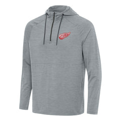 Detroit Red Wings Antigua Spikes Quarter-Zip Hoodie - Heather Gray | NHL Clearance