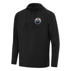 Edmonton Oilers Antigua Spikes Quarter-Zip Hoodie - Heather Black | NHL discount