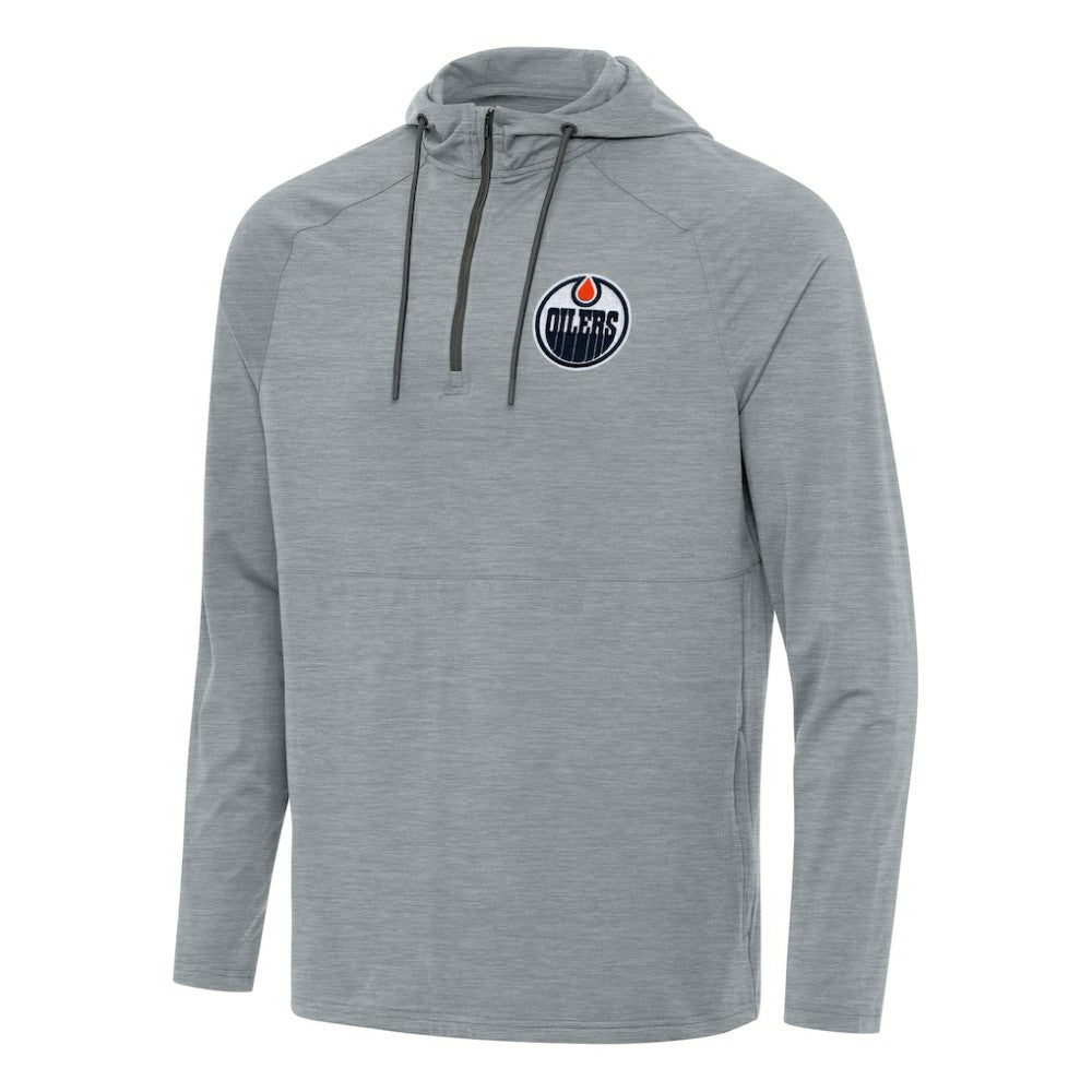 Edmonton Oilers Antigua Spikes Quarter-Zip Hoodie - Heather Gray | NHL sale