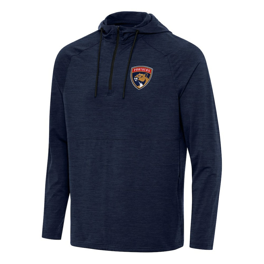 Florida Panthers Antigua Spikes Quarter-Zip Hoodie - Heather Navy | NHL Clearance