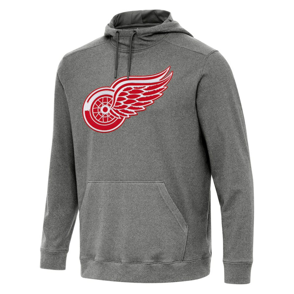 Detroit Red Wings Antigua Cloud Pullover Hoodie - Heather Black | NHL near me